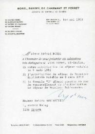 Carta dirigida a Aniela Rubinstein. Ginebra (Suiza), 01-05-1979