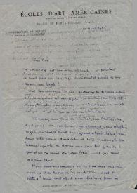 Carta dirigida a Arthur Rubinstein. Fontainebleau (Francia), 12-08-1956