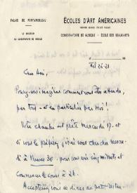 Carta dirigida a Arthur Rubinstein. París (Francia), 12-07-1957