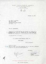 Carta dirigida a Arthur Rubinstein. Nueva York, 11-01-1966