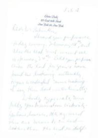 Carta dirigida a Arthur Rubinstein. Nueva York, 18-02-1958