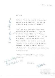 Carta dirigida a  Aniela Rubinstein. McLean (Virginia), 04-04-1992