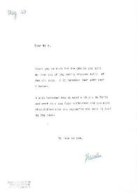 Carta dirigida a Aniela Rubinstein, 25-05-1992