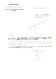 Carta dirigida a Aniela Rubinstein. París (Francia), 27-09-1985
