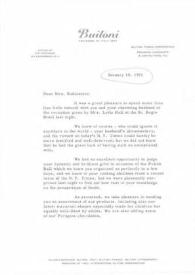 Carta dirigida a Aniela Rubinstein. S.O. Hackensack (Nueva Jersey), 18-01-1961