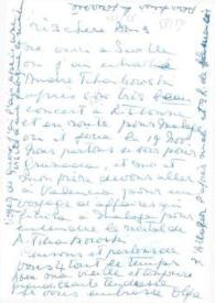 Carta dirigida a Aniela y Arthur Rubinstein. Sevilla (España)