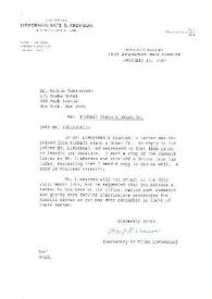 Carta dirigida a Arthur Rubinstein. Nueva York, 15-02-1967