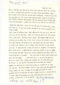 Carta dirigida a Aniela Rubinstein. Beaumont (California), 22-07-1954