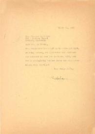 Carta dirigida a la señora de Charles de Bareza, 21-03-1962