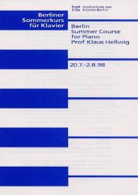 Cursos de Verano de Piano en Berlín Prof. Klaus Hellwing = Berliner Sommerkurs für Klavier = Berlin Summer Course for Piano Prof. Klaus Hellwing