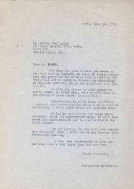 Carta dirigida a Irving Paul Lazar. París (Francia), 21-12-1970