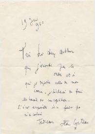 Carta dirigida a Arthur Rubinstein, 19-06-1960