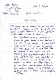 Carta dirigida a Arthur Rubinstein. París (Francia), 19-10-1976