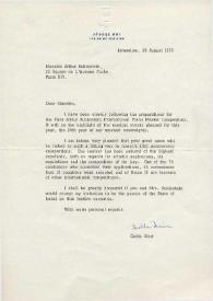 Carta dirigida a Arthur Rubinstein. Jerusalén (Israel), 28-08-1973
