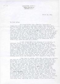 Carta dirigida a Arthur Rubinstein. Nueva York, 22-03-1944
