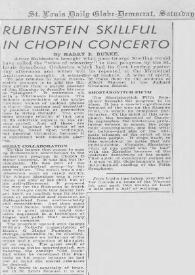 Rubinstein skillful in Chopin concerto