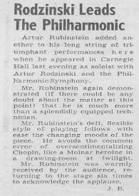Rodzinski leads the Philharmonic