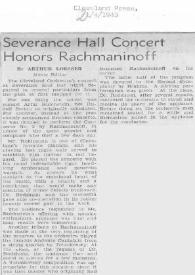 Severance hall concert honors Rachmaninoff