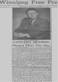 Concert Method : Pianist Plays For One