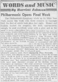 Philharmonic Opens Final Week
