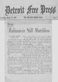 Rubinstein Still Matchless