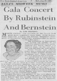 Gala concert by Rubinstein and Bernstein