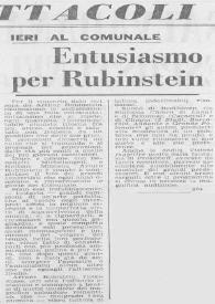 Ieri al Comunale : entusiasmo per Rubinstein