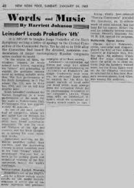 Leinsdorf Leads Prokofiev 