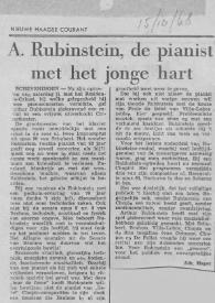 A. Rubinstein, de pianist met het jonge hart