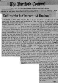 Rubinstein is cheered at Bushnell
