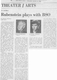 Rubenstein (Rubinstein) plays with BSO