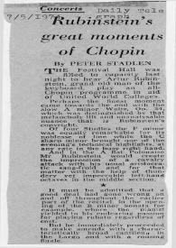 Rubinstein's Great Moments of Chopin