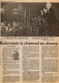 Rubinstein is cheered as champ