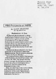 PBS prospects on WIPB : Rubinstein & Son
