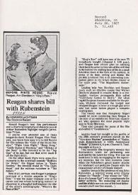 Reagan shares bill with Rubinstein