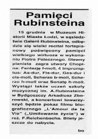 Pamieci Rubinsteina (Rubinstein)