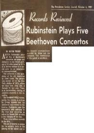 Rubinstein plays five Beethoven concertos