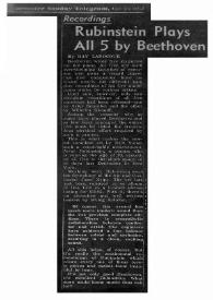 Rubinstein plays all 5 by Beethoven