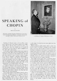 Artur (Arthur) Rubinstein : Speaking of Chopin