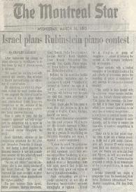 Israel plans Rubinstein piano contest