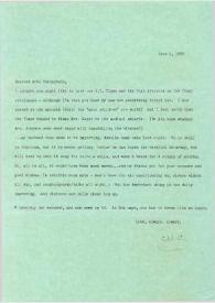 Carta dirigida a Aniela Rubinstein. Jackson Heights (Nueva York), 04-06-1986