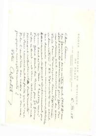 Carta dirigida a Arthur Rubinstein. París (Francia), 06-03-1958