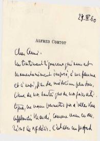 Tarjeta dirigida a Arthur Rubinstein. Lausana (Suiza), 23-04-1960