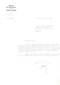 Carta dirigida a Arthur Rubinstein. París (Francia), 16-01-1976