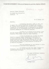 Carta dirigida a Arthur Rubinstein. París (Francia), 25-02-1971