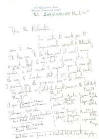 Carta dirigida a Aniela Rubinstein. Weston (Connecticut), 25-03-1990