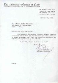 Carta dirigida a Aniela y Arthur Rubinstein. París (Francia), 25-11-1964