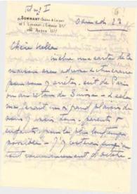 Carta dirigida a Aniela Rubinstein. Sommant (Francia), 23-06-1956