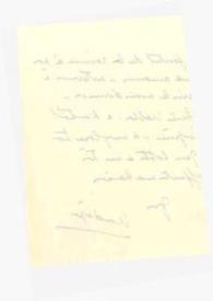 Carta dirigida a Aniela Rubinstein. Sommant (Francia), 05-08-1956
