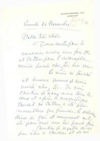 Carta dirigida a Aniela Rubinstein. París (Francia), 24-11-1958